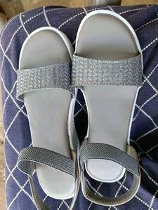 grey Wedge Sandals
