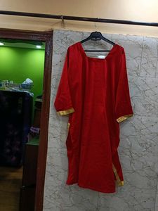Vibrant Red Kurta and Salwar with Dupatta Set
