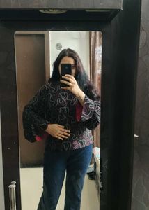 Vero Moda Black Printed Top