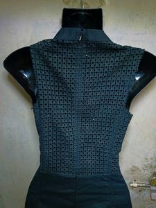 Designer Black Mini Dress Double Layer Size XS &amp; S