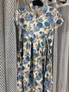 Vintage Blue Floral Dress