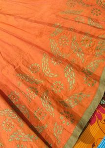 Elegant Orange Anarkali Dress