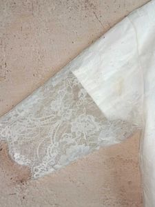 White Lace Sleeve "Just Be Me" Top