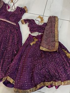 Elegant Purple Embroidered Lehenga Choli Set