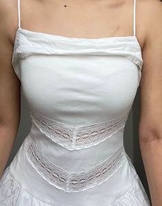Chic White Lace Trim Mini Dress