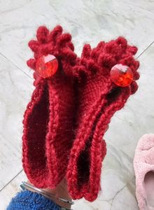 Maroon Digner Velly Socks