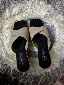 Sparkling Gold Slides - Chic & Comfy