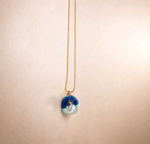 Elegant Ocean &amp; Butterfly Pendant Necklace