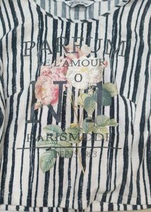 Striped Floral Print Top