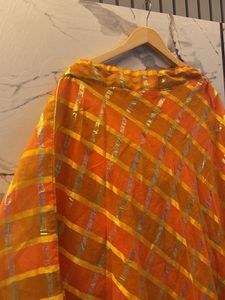Orange &amp; Yellow Striped Ethnic Skirt