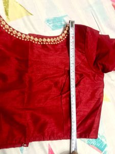 Stand out party designer Red Silk Blouse