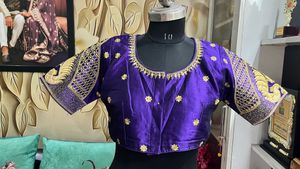 Exquisite Purple Embroidered Blouse