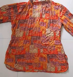 Colorful Patterned Long Sleeve Top