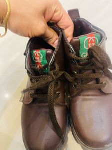 Gucci Brown Leather Shoes 12 size
