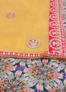 haldi function kota doria gota work Saree