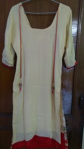 Price drop Red and cream party wear suit