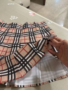 Checkered Pleated Mini Skirt- 30 Waist