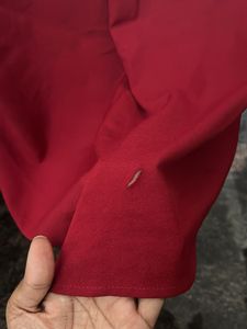 Red Button-Up Top