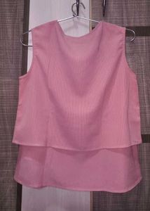Chic Pink Peplum Top