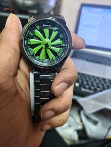 Tencel Black &amp; Blue Men's Watch