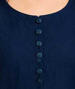 Elegant Navy Blue Kurta Set embroidery