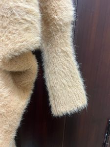 Beige Fuzzy Tunic Top