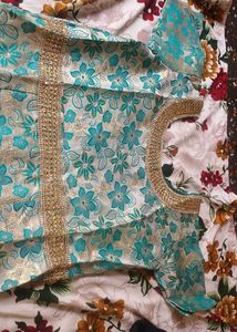 Beautiful Floral Ethnic Gown with net dupatta