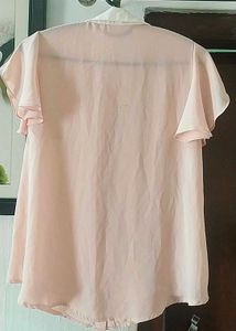 Pink Blouse w/ Embellished Collar
