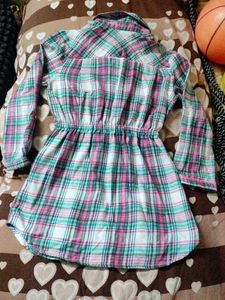 Plaid Button-Down Dress