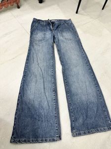 Women's Blue Wide Leg Jeans