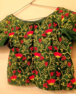 "Festive Yellow Lehenga Set | Floral Crop Top