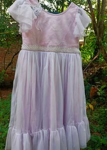Beautiful Lilac dress with Pearl Belt