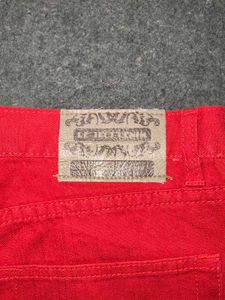 Reject Denim Bold Red Statement Jeans