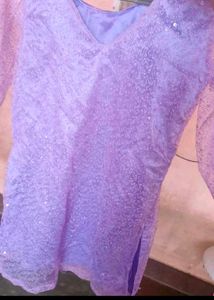 Elegant Lavender Sequined short Kurta