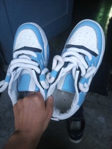 Sky Blue & White Sneakers
