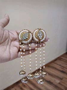 Elegant Red &amp; Gold Earrings Set