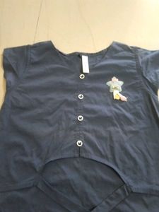 Stylish Navy Blue Kurta with Applique