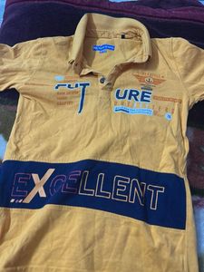 boy’s Yellow Graphic Polo Shirt