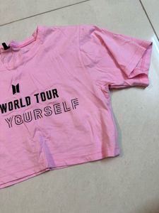Pink BTS World Tour "Love Yourself" Crop Top