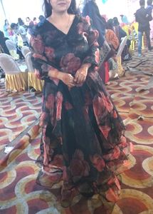 Organza Floral Heavy Flair Lehanga❤️