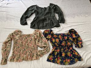 3 Trendy Smocked Peplum Tops