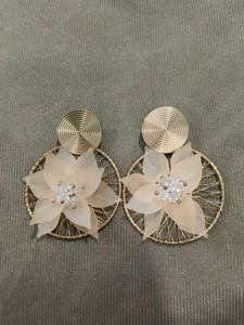 Floral Hoop Earrings