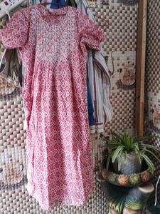 Beautiful Pink Printed Kurta set
