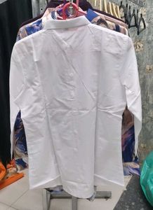 Crisp White Button-Down Shirt