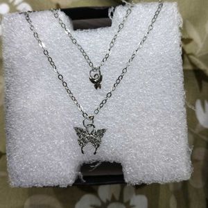 Butterfly Charm Layered Necklace