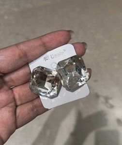 Set of 2 Sparkling Gemstone Stud Earrings