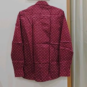 Maroon Formal Shirt | Slim Casual Office Wear