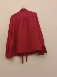 Elegant Hot Pink Ruffled Blouse