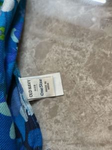 Blue Floral Scarf