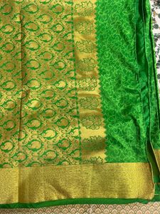 Green &amp; Gold Saree